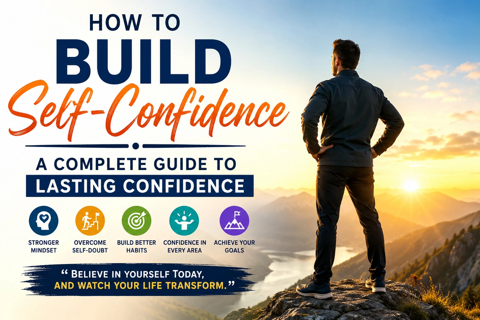 Person building self-confidence through daily habits and personal growth